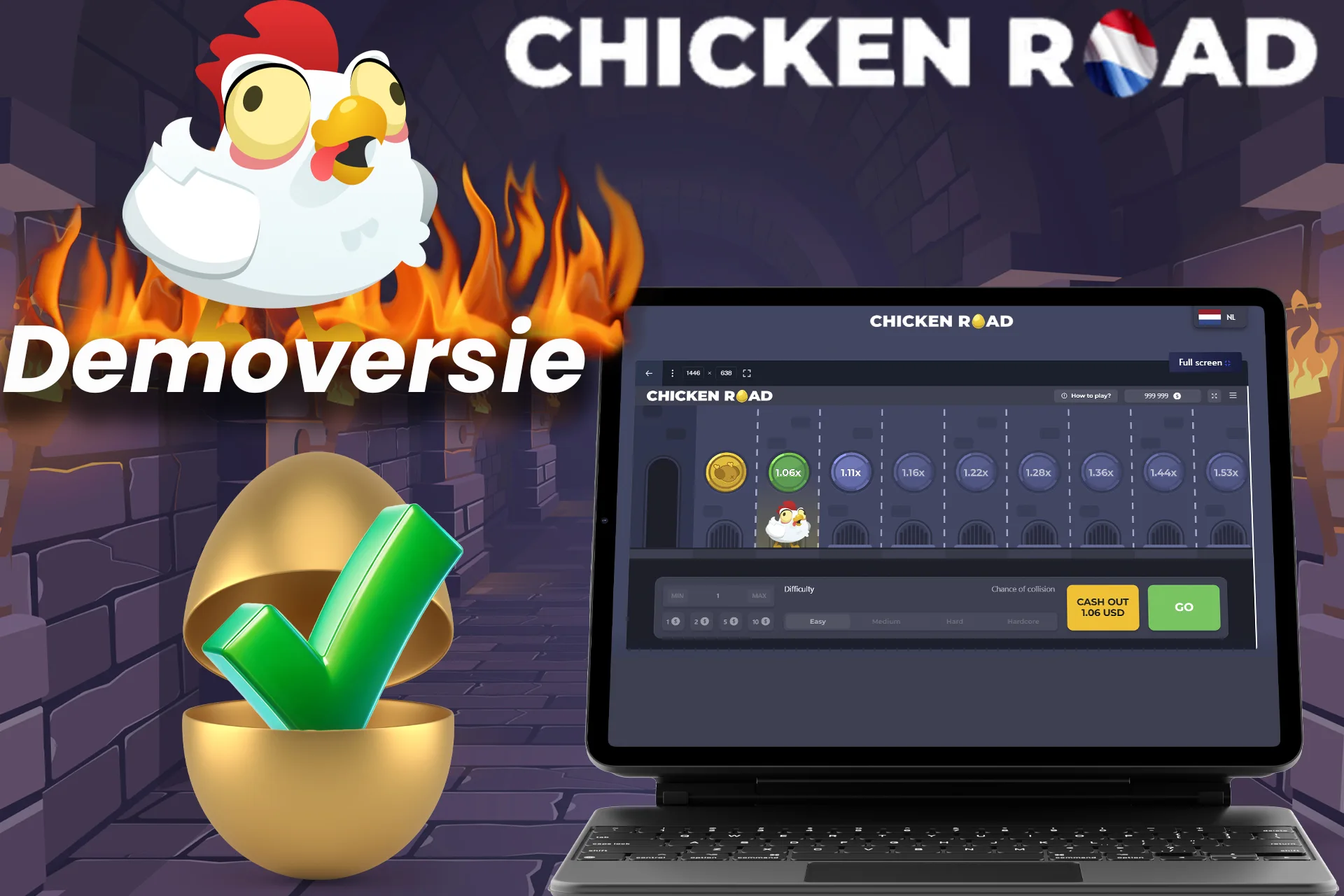 Speel het spannende spel Chicken Road in de demoversie
